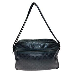 GUCCI GG Imprime Shoulder Bag Black